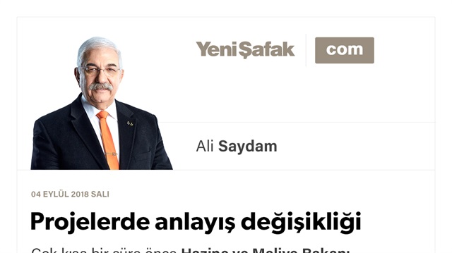 Projelerde anlayış değişikliği