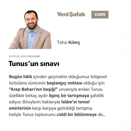 Tunus’un sınavı