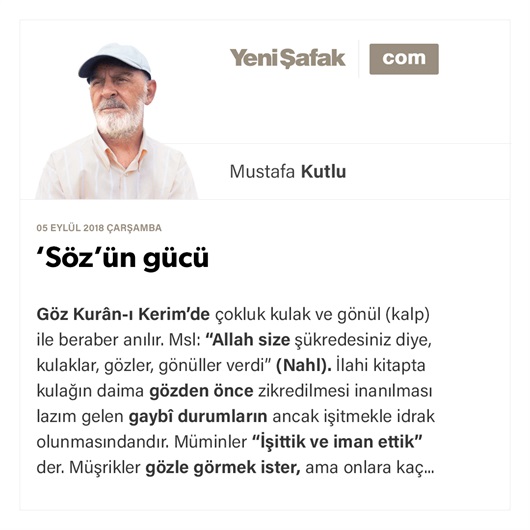 ‘Söz’ün gücü