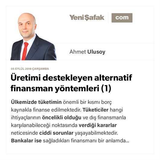 Üretimi destekleyen alternatif finansman yöntemleri (1)