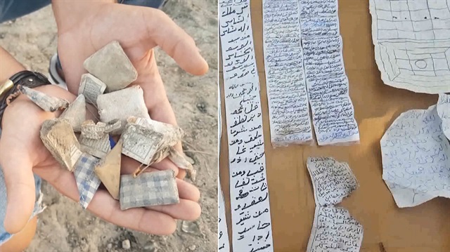 Baraj suyu çekildi çok sayıda muska ortaya çıktı