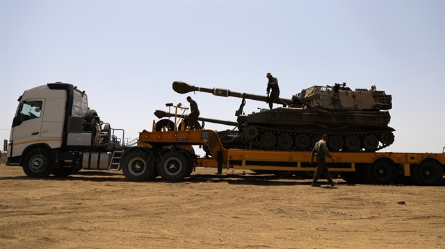 sraeli soldiers can be seen during trainings at the Israeli-occupied Golan Heights 