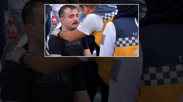 Kazanın ardından şok geçirip bayılan sürücü sağlık ekiplerince hastaneye kaldırıldı.