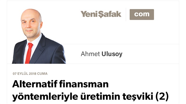 Alternatif finansman yöntemleriyle üretimin teşviki (2)