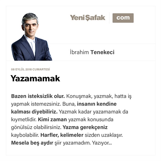Yazamamak