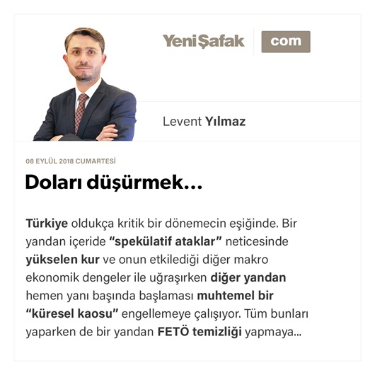 Doları düşürmek…