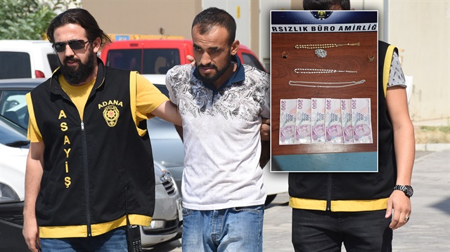 Tesisat tamiri için girdiği evde hırsızlık yapan zanlı, polis ekiplerince adliyeye götürüldü.