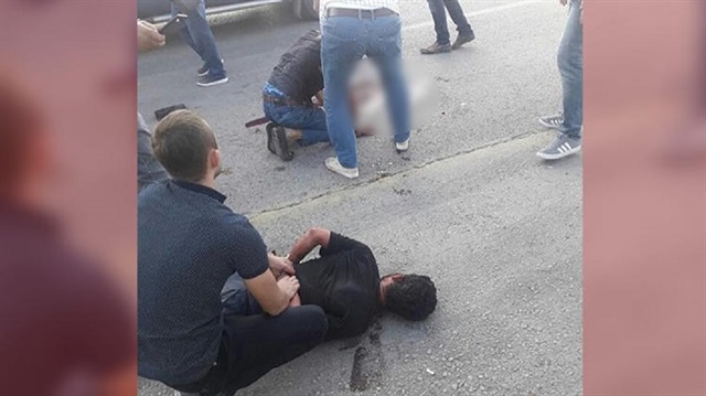 Başkentte otobüs durağında ciayet