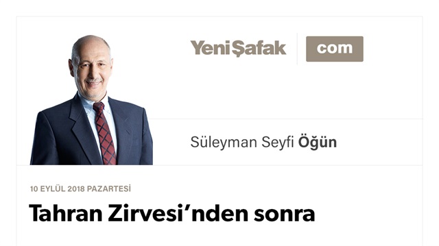Tahran Zirvesi’nden sonra
