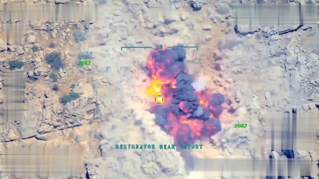 Terörist gösterdi Türk F-16'lar vurdu