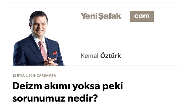 Deizm akımı yoksa peki sorunumuz nedir?