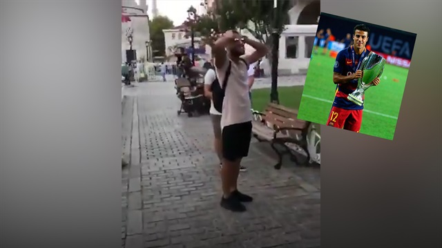 Barcelonalı futbolcunun Sultanahmetteki utandıran anı