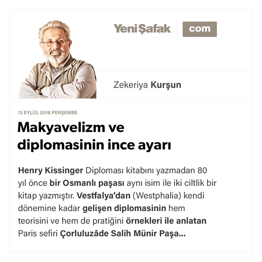 Makyavelizm ve diplomasinin ince ayarı
