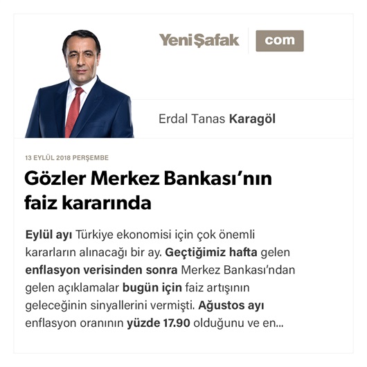 Gözler Merkez Bankası’nın faiz kararında