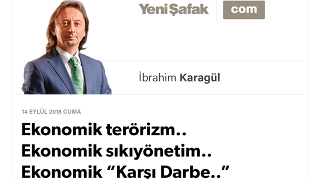 Ekonomik terörizm.. Ekonomik sıkıyönetim.. Ekonomik “Karşı Darbe..”