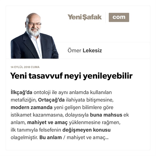 Yeni tasavvuf neyi yenileyebilir