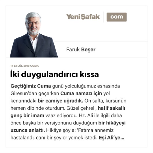 İki duygulandırıcı kıssa