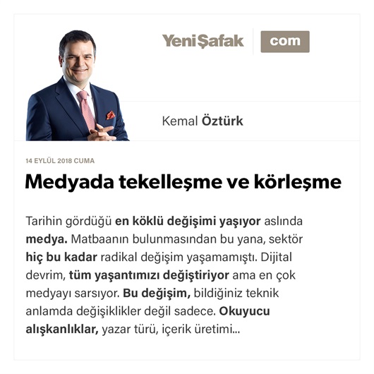Medyada tekelleşme ve körleşme