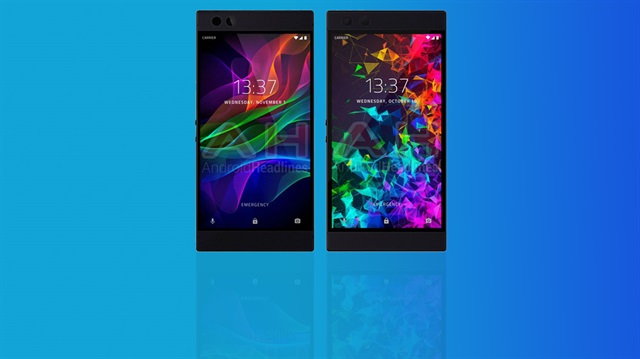Razer Phone 2 modeline ait olduğu iddia edilen görsel. Birinci nesil Razer Phone ile tasarım olarak neredeyse aynı.