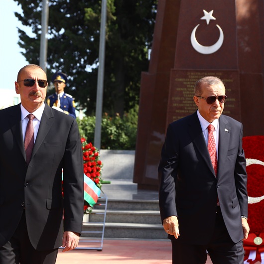 Cumhurbaşkanı Erdoğan'ın Azerbaycan ziyaretinden dikkat çeken fotoğraflar