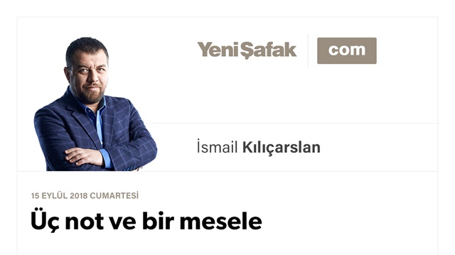 Üç not ve bir mesele