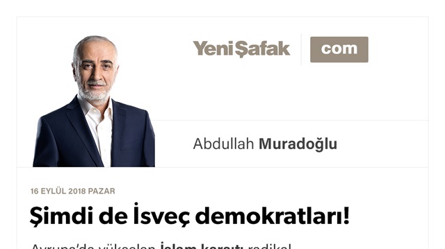 Şimdi de İsveç demokratları!