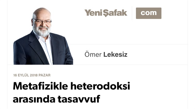 Metafizikle heterodoksi arasında tasavvuf