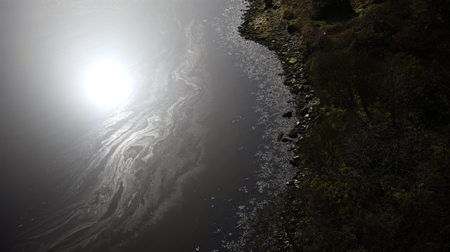 File photo: The sun is reflected in Lough Foyle which is part of the Northern Ireland border near Londonderry, Northern Ireland, February 21, 2018. 