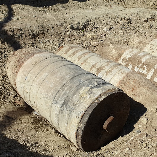Çanakkale'de patlamamış top mermisi bulundu