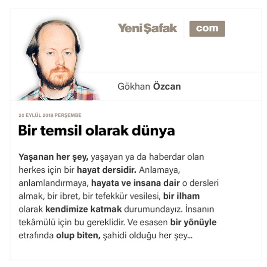 Bir temsil olarak dünya