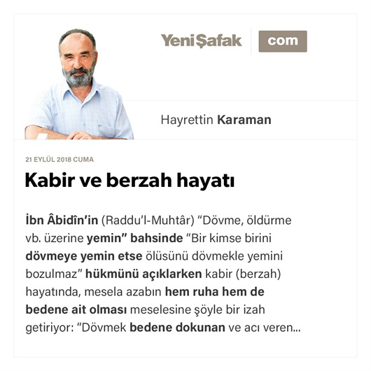 Kabir ve berzah hayatı