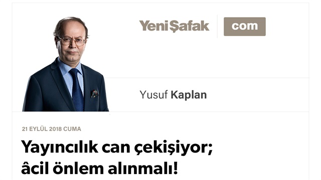 Yayıncılık can çekişiyor; âcil önlem alınmalı!