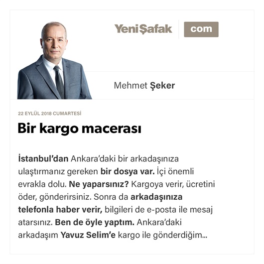 Bir kargo macerası