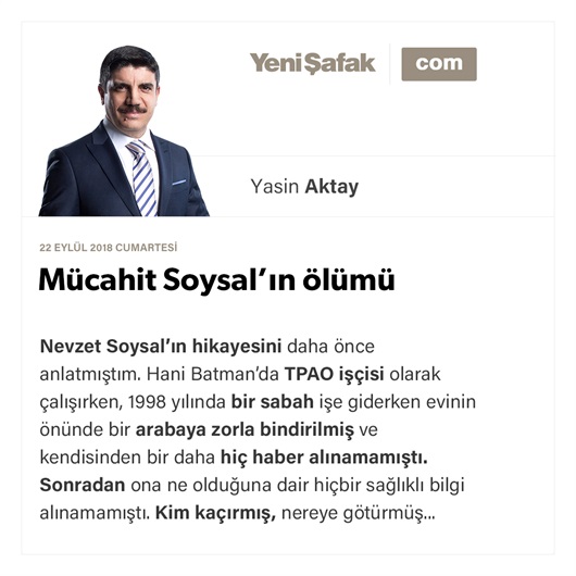 Mücahit Soysal’ın ölümü
