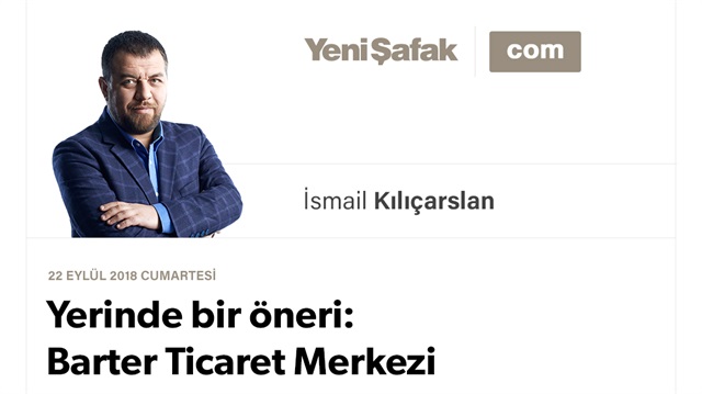 Yerinde bir öneri: Barter Ticaret Merkezi