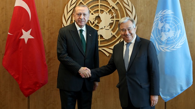 Erdoğan meets UN chief in NYC