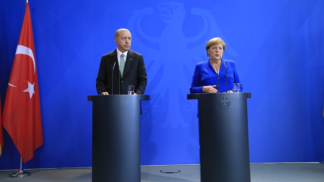 ErdoÄan-Merkel press conference in Berlin  