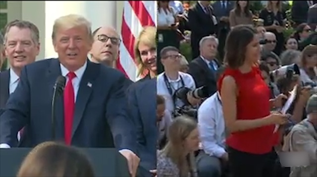 Trump kadın gazeteciyle alay etti