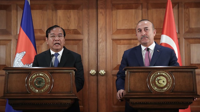 Mevlüt Çavuşoğlu - Prak Sokhonn meeting in Ankara
