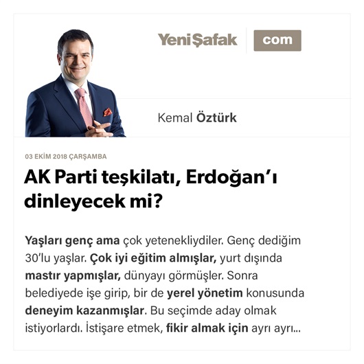 AK Parti teşkilatı, Erdoğan’ı dinleyecek mi?