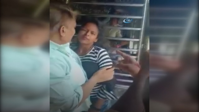 Trenden sarkan kız parçalanmaktan son anda kurtuldu