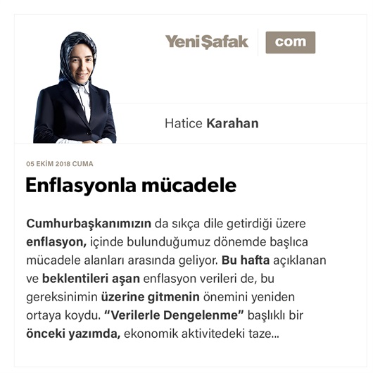 Enflasyonla mücadele