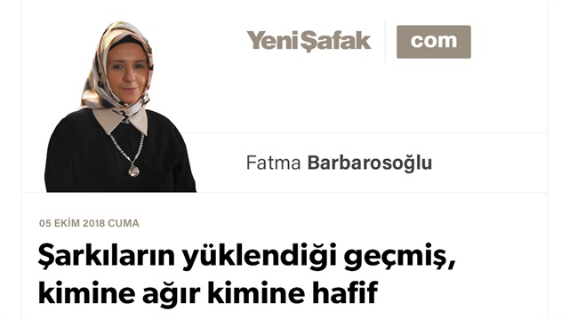 Şarkıların yüklendiği geçmiş, kimine ağır kimine hafif