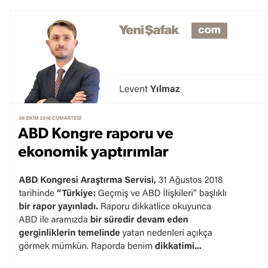 ABD Kongre raporu ve ekonomik yaptırımlar