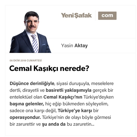 Cemal Kaşıkçı nerede?