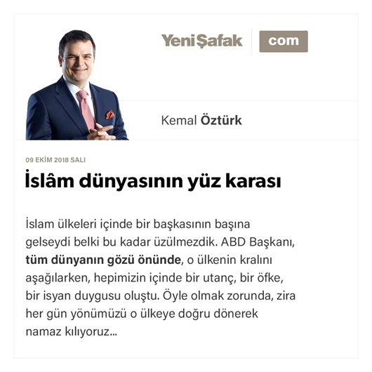 İslâm dünyasının yüz karası