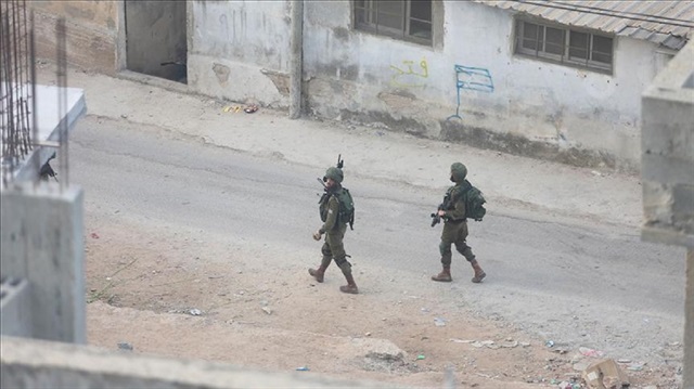 At least one Palestinian student was injured after being struck by a rubber bullet. 