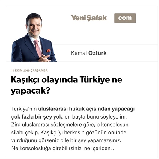 Kaşıkçı olayında Türkiye ne yapacak?