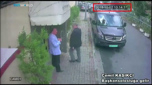 Footage shows Saudi journalist walking into consulate before disappearing