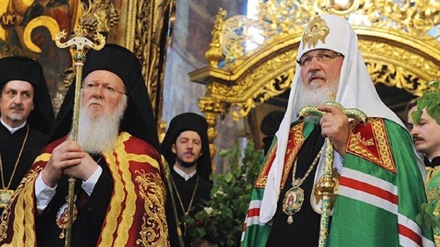 Fener Rum Patriği Bartholomeos ve Rusya Ortodoks Kilisesi Patriği Kirill